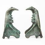 Tiger Jaw Bookends // Verdigris Bronze // Set of 2