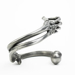 Armbone Candleholder // Satin Steel // Right Arm