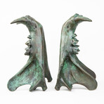 Tiger Jaw Bookends // Verdigris Bronze // Set of 2