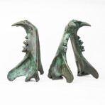 Tiger Jaw Bookends // Verdigris Bronze // Set of 2