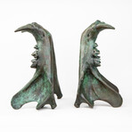 Tiger Jaw Bookends // Verdigris Bronze // Set of 2