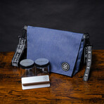 Cross Body Travel Bag // Blue + Silver
