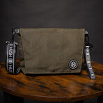Cross Body Travel Bag // Army Green + Gold
