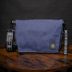 Cross Body Travel Bag // Blue + Silver