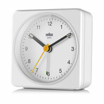 Square Analog Alarm Clock (Black)