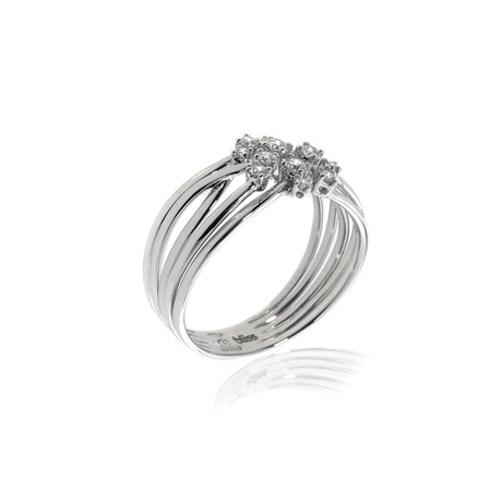 18k White Gold Diamond Ring // Ring Size: 6.5 // Store Display (Ring Size: 6.25)