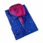 Lou Jacquard Shirt // Blue (XL)