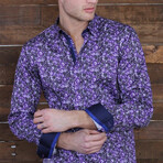 Soft Purple Print Shirt // Purple (M)