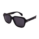 Unisex Square Polarized Sunglasses // Matte Black + Gray