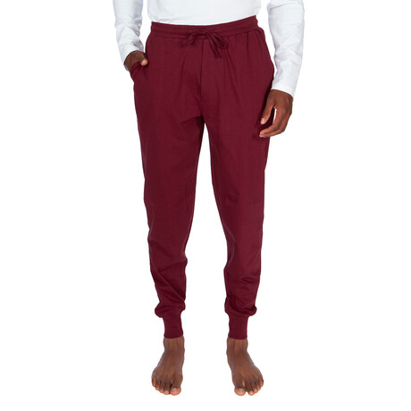 Light Weight Cuffed Lounge Pant // Maroon (S)