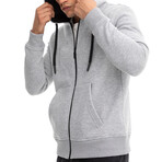Anthony Zip-Up Hoodie // Light Gray (Small)