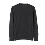 Sean Slim-Fit Knit Crewneck Pullover Sweater // Anthracite (Small)