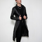 Punisher Leather Trench Coat // Black (XS)