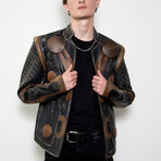 Thor Armor Leather Jacket // Gray + Brown (S)