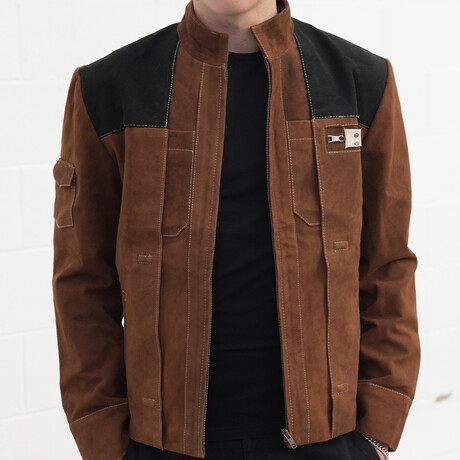 Han Solo Star Wars Suede Leather Jacket // Brown (XS)