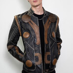 Thor Armor Leather Jacket // Gray + Brown (XS)