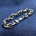 Sterling Silver Mega Cable Link Chain Bracelet // 8" // 9.5mm