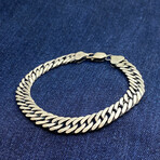 Sterling Silver Cuban Link Chain Bracelet // 8" // 9mm