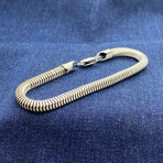 Sterling Silver Square Snake Chain Bracelet // 4.5mm (7.5" // 11.7g)