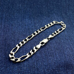 Sterling Silver Figaro Link Chain Bracelet // 8" // 5.5mm