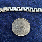 Sterling Silver Elevated Design Link Chain Bracelet // 8.5" // 5mm