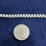 Sterling Silver Elevated Design Link Chain Bracelet // 8.5" // 4.5mm