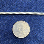 Sterling Silver Square Snake Link Chain Bracelet // 3mm (7.5" // 9.2g)