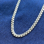 Sterling Silver Elevated Design Link Chain Necklace // 20" // 4.5mm