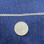 Sterling Silver Flat-Edge Curb Link Chain Necklace // 20" // 3.5mm
