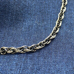Sterling Silver Prince of Wales Link Chain Bracelet // 8" // 3mm