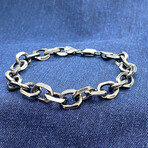 Sterling Silver Mega Cable Link Chain Bracelet // 8" // 9.5mm