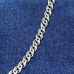 Sterling Silver Layered Link Chain Necklace // 20" // 4.5mm