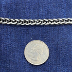Sterling Silver Foxtail Link Chain Bracelet // 8" // 4mm