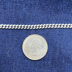 Sterling Silver Cuban Link Chain Bracelet // 4mm (7.5" // 8g)