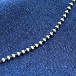 Sterling Silver Bead Chain Necklace // 20" // 3mm
