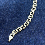 Sterling Silver Gucci Link Chain Bracelet // 8.5" // 6.5mm