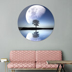 Moon Night River Sky Nature (16"Ø)