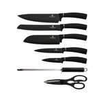 8-Piece Knife Set // Acrylic Stand // Black + Black