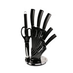 8-Piece Knife Set // Acrylic Stand // Black + Black