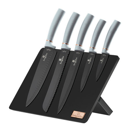 6-Piece Knife Set // Magnetic Holder // Moonlight