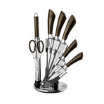 8-Piece Knife Set // Acrylic Stand // Black