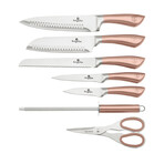 8-Piece Knife Set // Acrylic Stand // Rose Gold