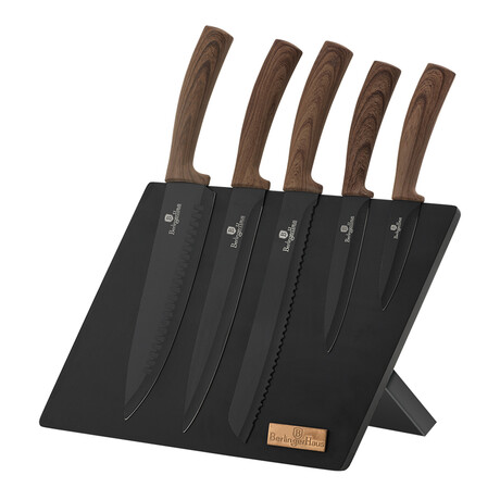 6-Piece Knife Set // Magnetic Holder // Ebony Rosewood