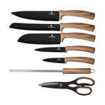 8-Piece Knife Set // Matte Black + Maple