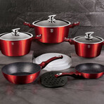 13-Piece Kitchen Cookware Set // Burgundy
