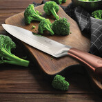 8-Piece Knife Set // Acrylic Stand // Rose Gold