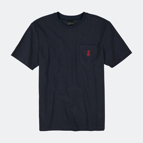 Reversed Terry T-Shirt // Navy (S)