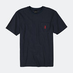 Reversed Terry T-Shirt // Navy (2XL)