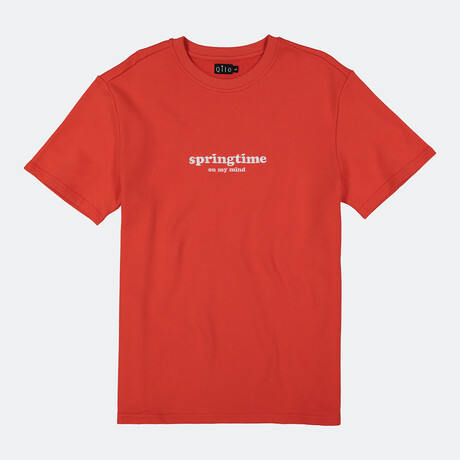 Springtime French Terry Tee // Red (S)