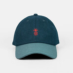 Pineapple Wool Cap // Navy + Emerald